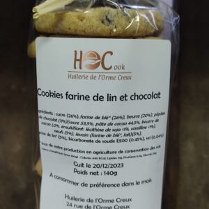 Cookies farine de lin et chocolat